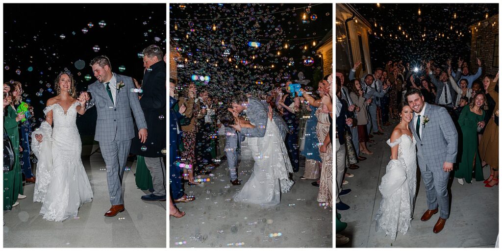NYE wedding at The Venue at Birchwood | bubble exit
