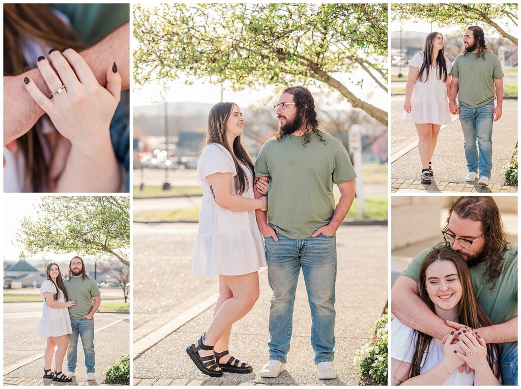 Spring engagement session at The Mitchell House