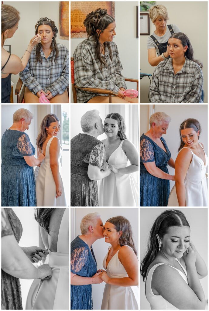 Summer Church wedding | getting ready photos