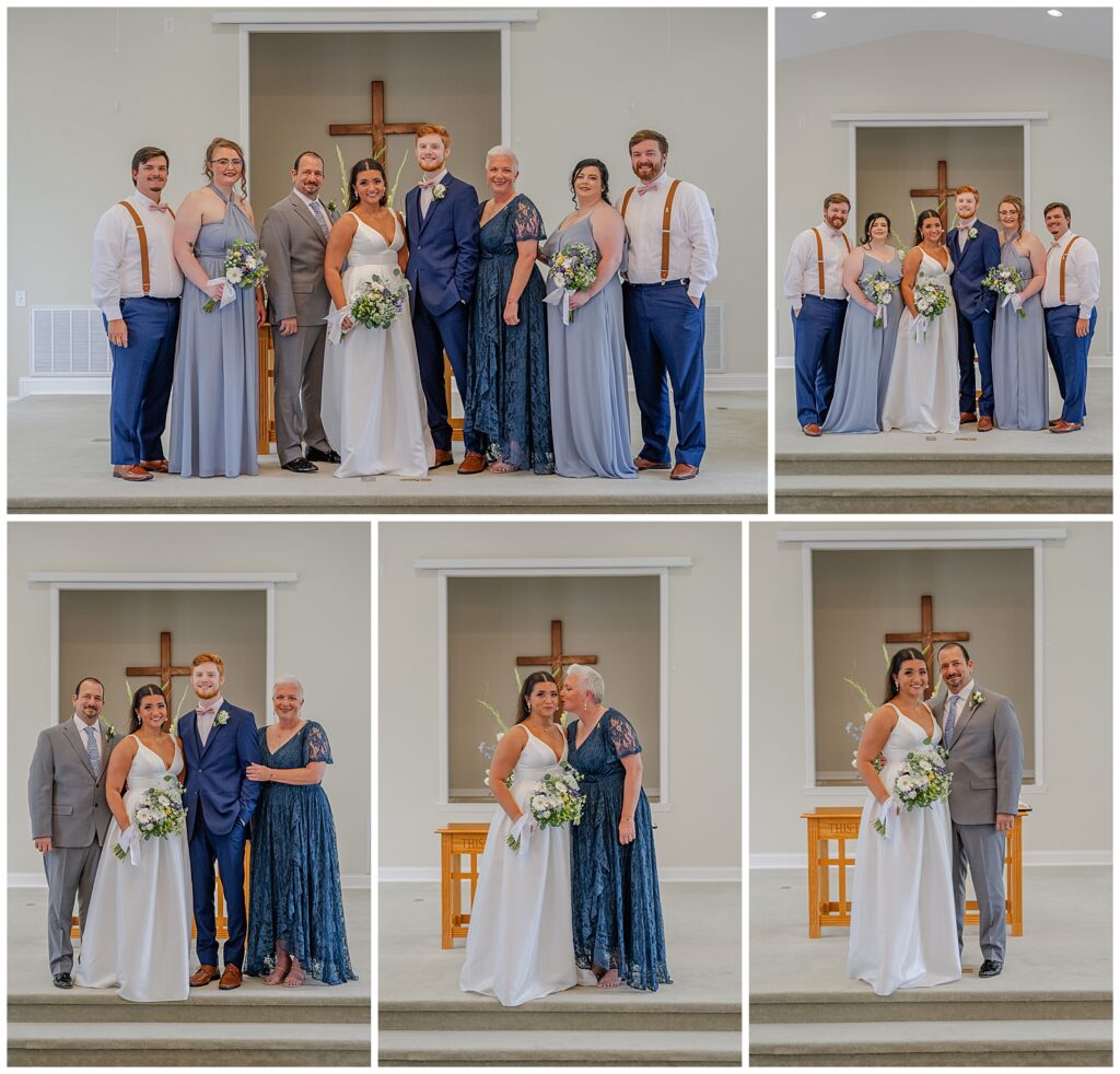 Summer Church wedding | family photos