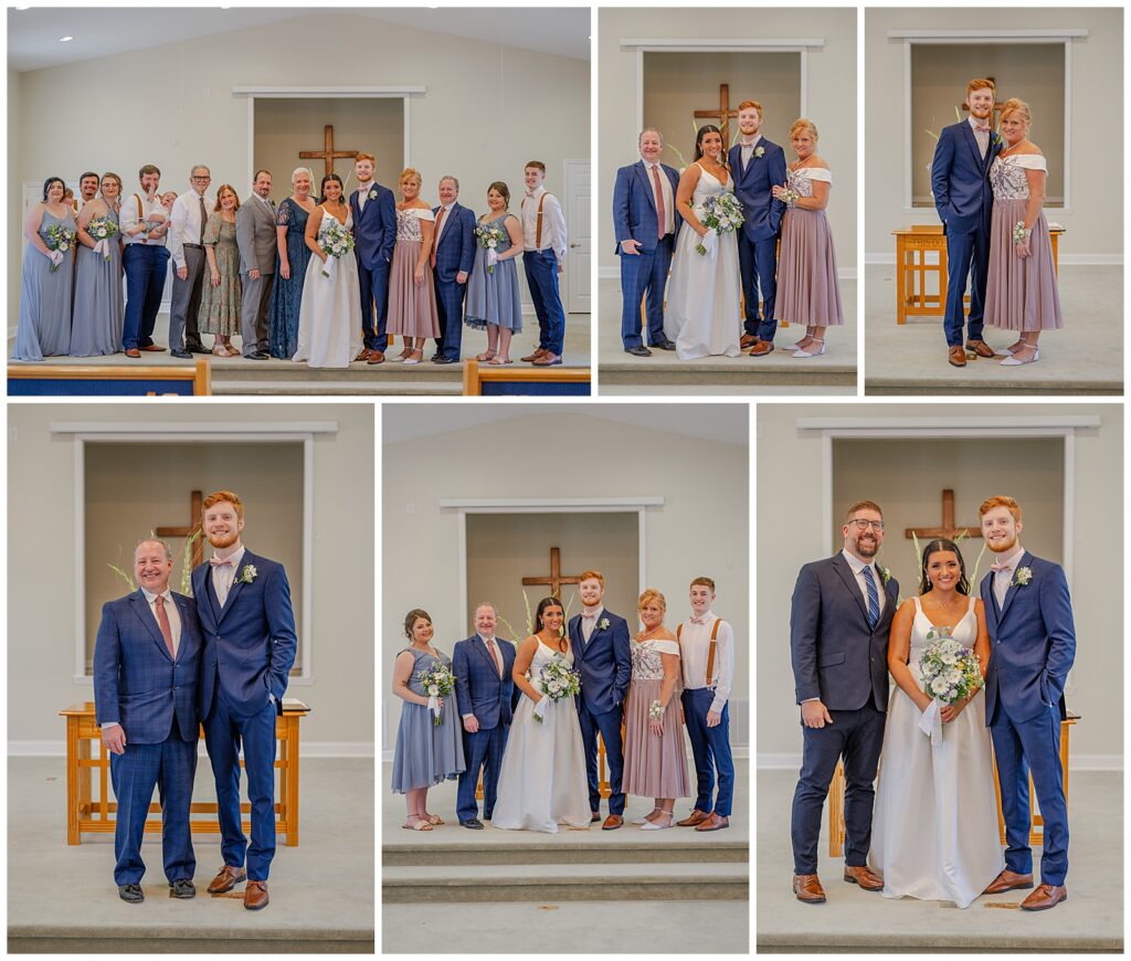 Summer Church wedding | family photos