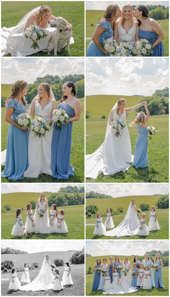 Summer Wedding at The White Dove Barn | Bridesmaids Photos