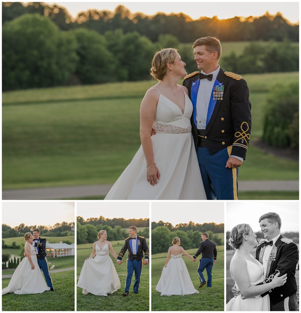 Summer Wedding at The White Dove Barn | Bride and Groom Sunset Photos