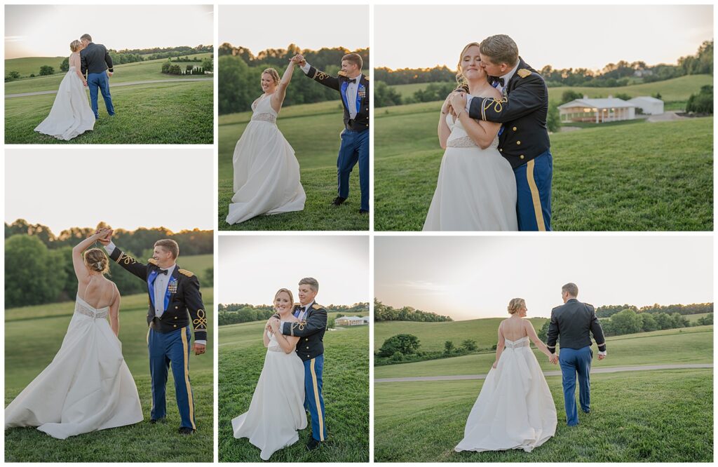 Summer Wedding at The White Dove Barn | Bride and Groom Sunset Photos