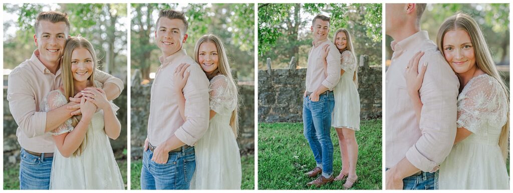 Engagement session at Gravel Road Traditions and Iriswoods