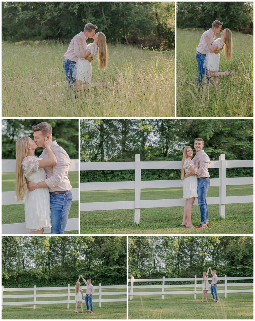 Engagement session at Gravel Road Traditions and Iriswoods 