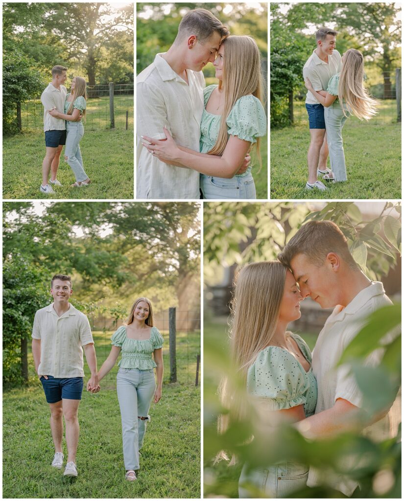 Engagement session at Gravel Road Traditions and Iriswoods