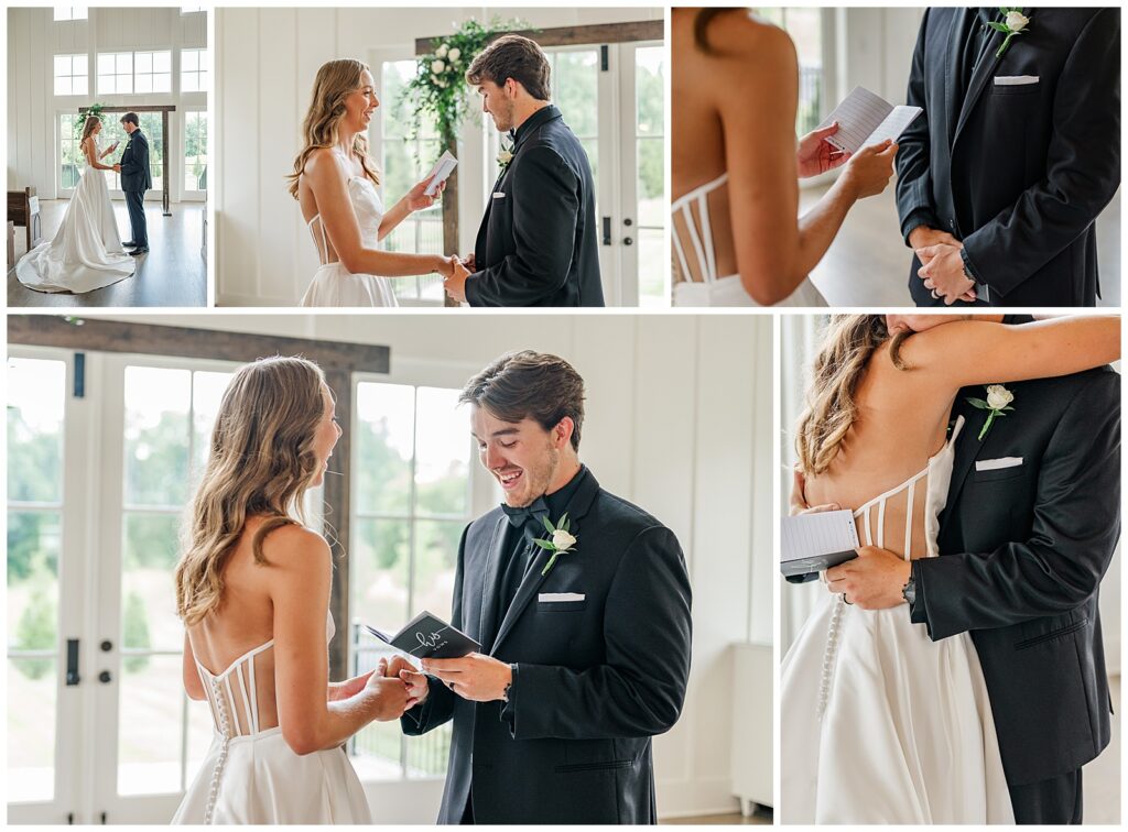 Madison and Eli's summer wedding at The Venue at Birchwood | private vows