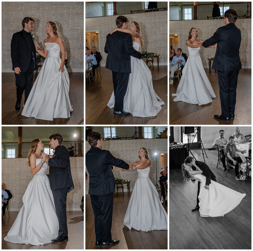 Madison and Eli's summer wedding at The Venue at Birchwood | first dance photos