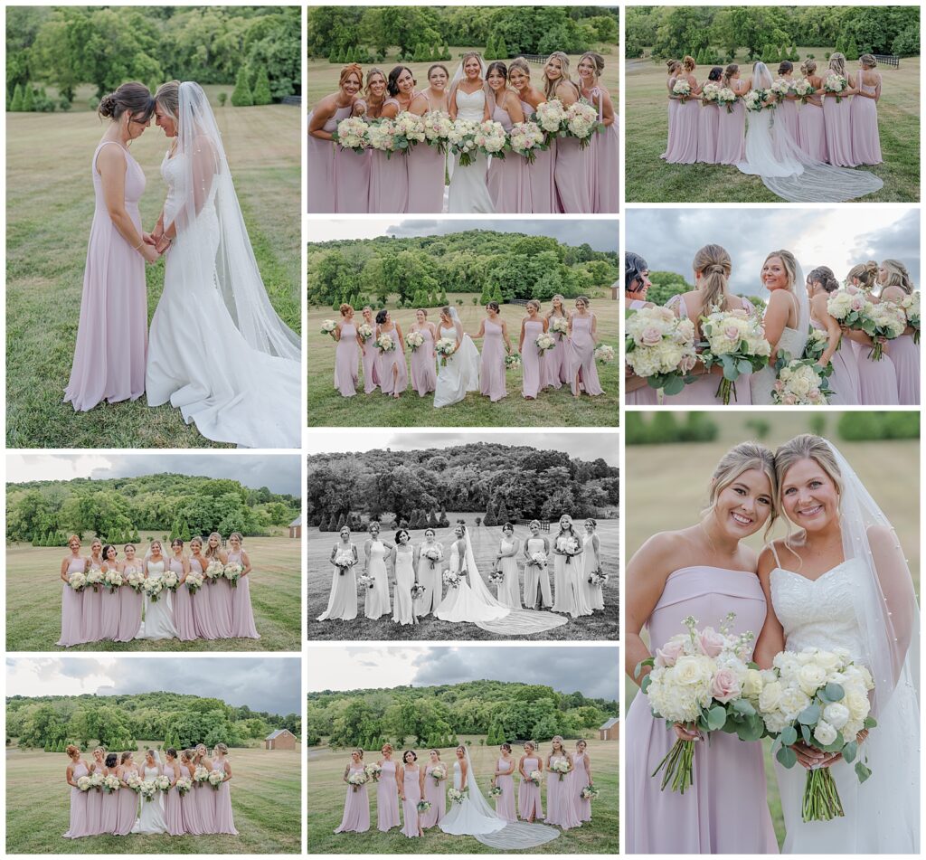 Summer Wedding at Ravenswood Mansion | Brentwood, TN | bridal party photos