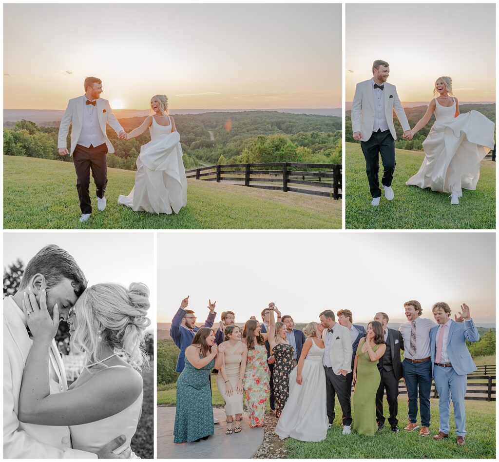 Photography by Michelle | Elegant Summer wedding | Howe Farms | The Pavilion | Bride and Groom Sunset portraits