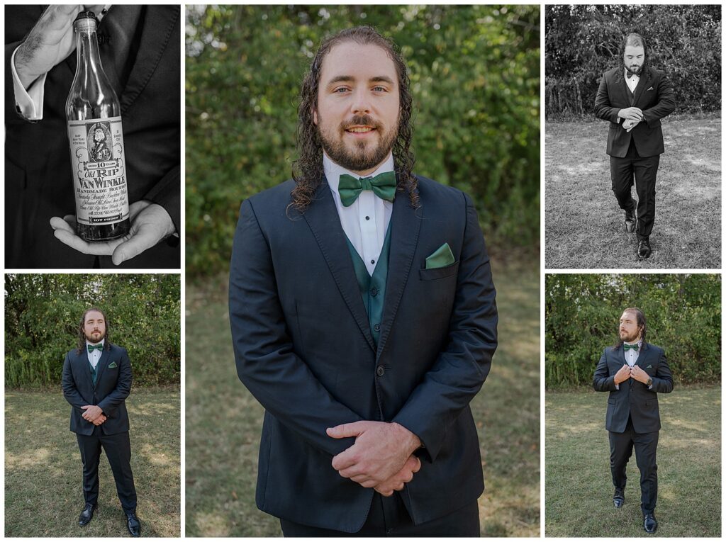 Summer Wedding | The Wild Turkey Ranch | Grooms portraits