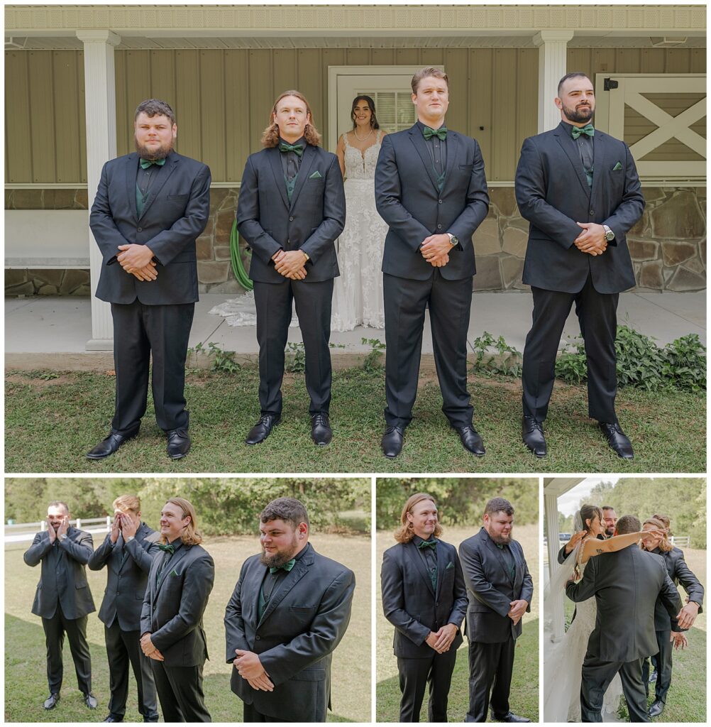 Summer Wedding | The Wild Turkey Ranch | First look with groomsmen