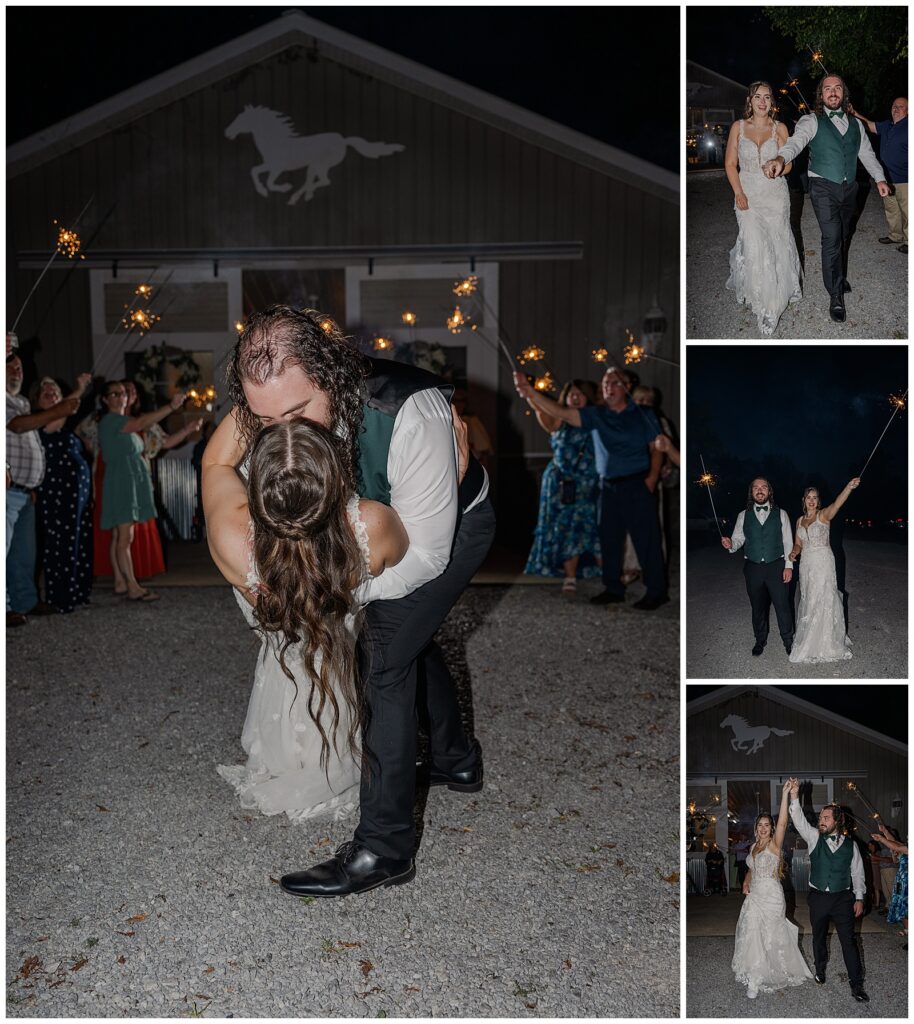 Summer Wedding | The Wild Turkey Ranch | Sparkler Exit Photos