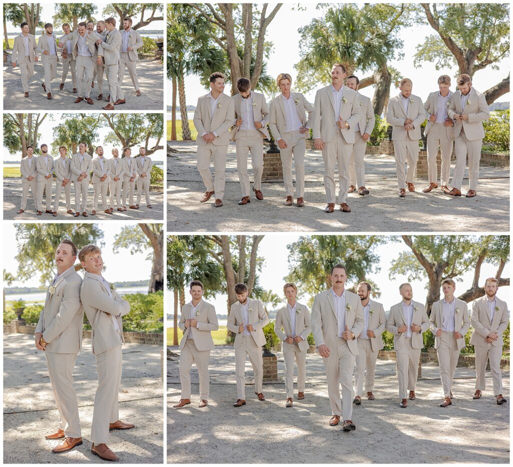 Destination wedding in Charleston, SC | The River House at Lowdnes Grove | Bridal Party Portraits