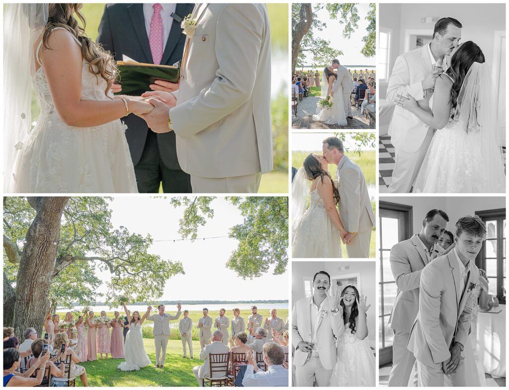 Destination wedding in Charleston, SC | The River House at Lowdnes Grove | Ceremony Photos