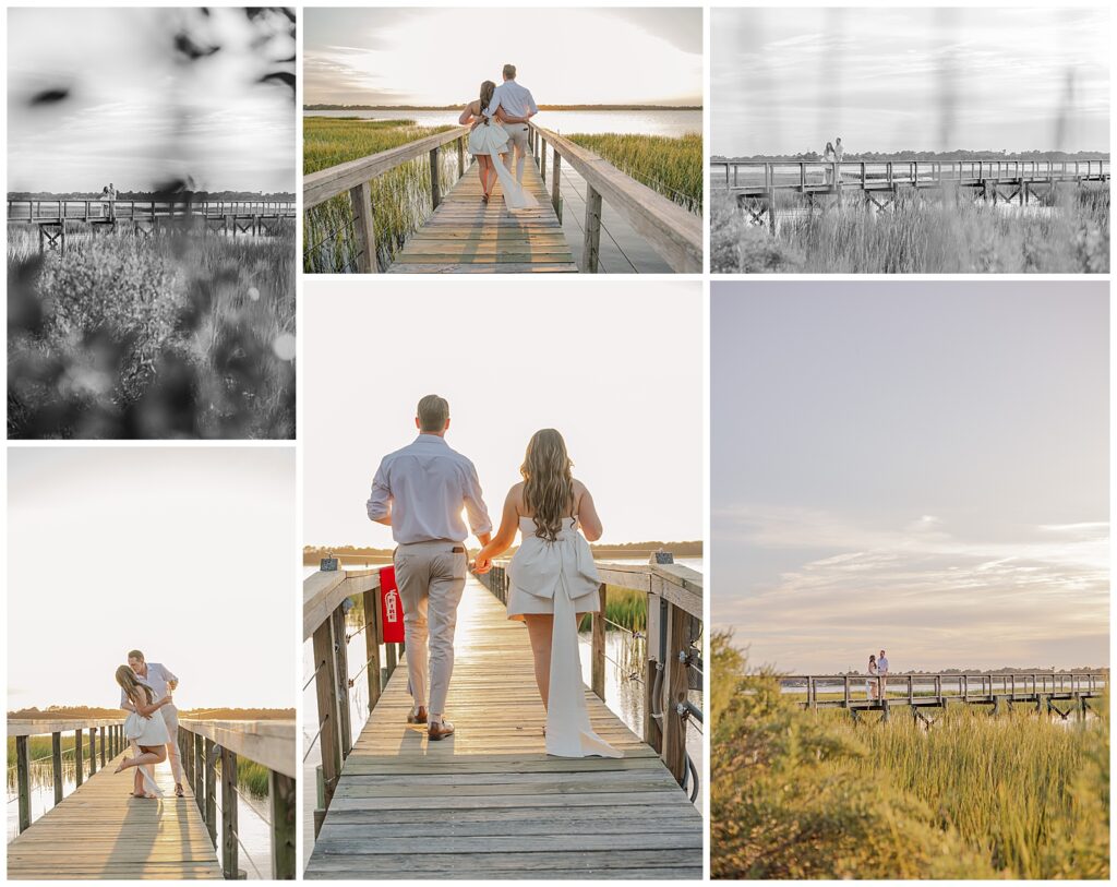 Destination wedding in Charleston, SC | The River House at Lowdnes Grove | Bride and Groom Sunset Photos