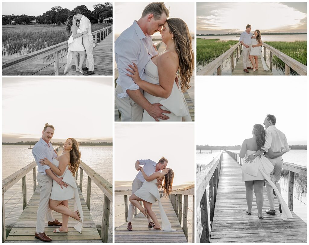 Destination wedding in Charleston, SC | The River House at Lowdnes Grove | Bride and Groom Sunset Photos