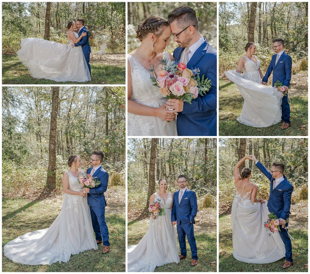 Fall wedding at The Farm at Fiery Gizzard | Photography by Michelle | Bride and Groom portraits