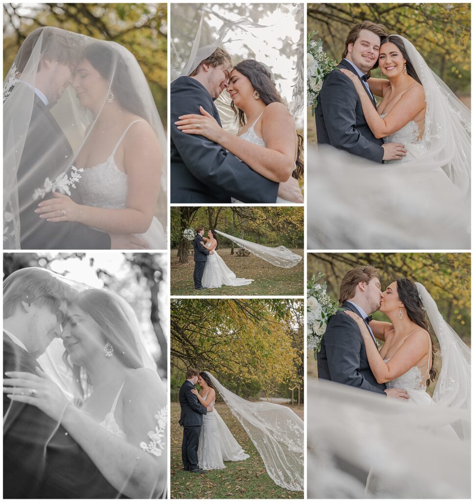 Fall wedding at The Wedding Woods | Photography by Michelle | bride and groom portraits