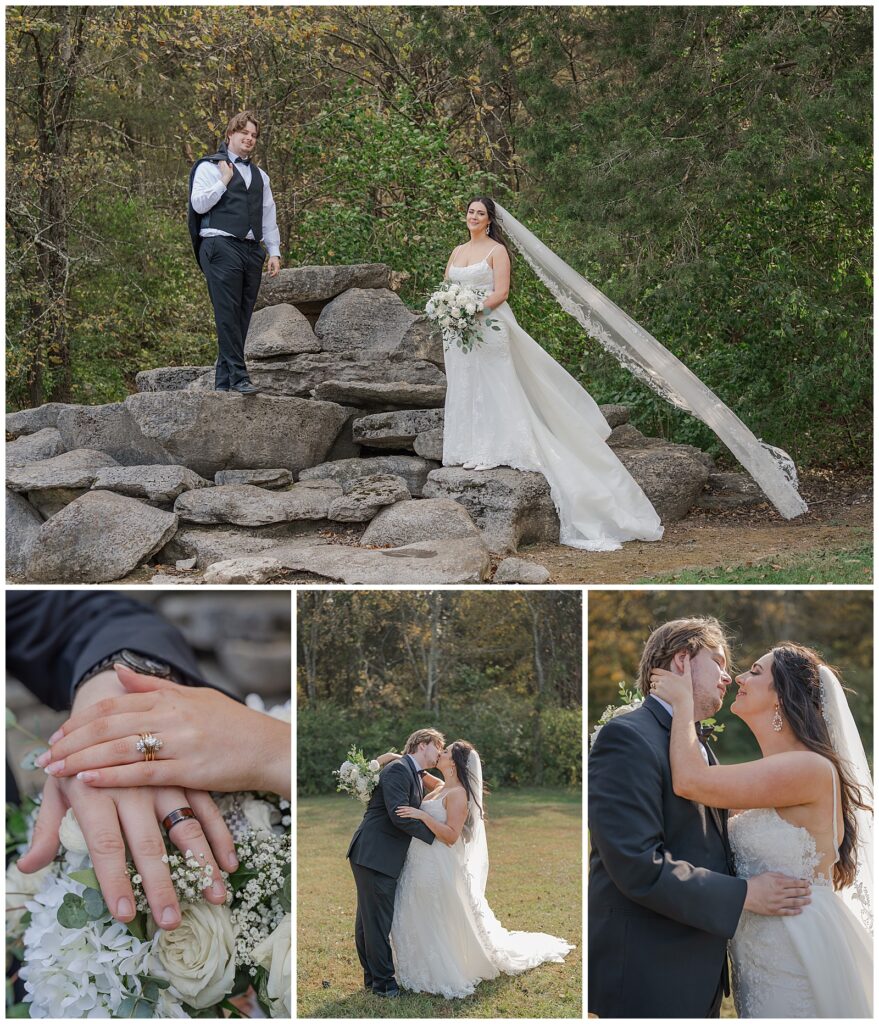 Fall wedding at The Wedding Woods | Photography by Michelle | bride and groom portraits