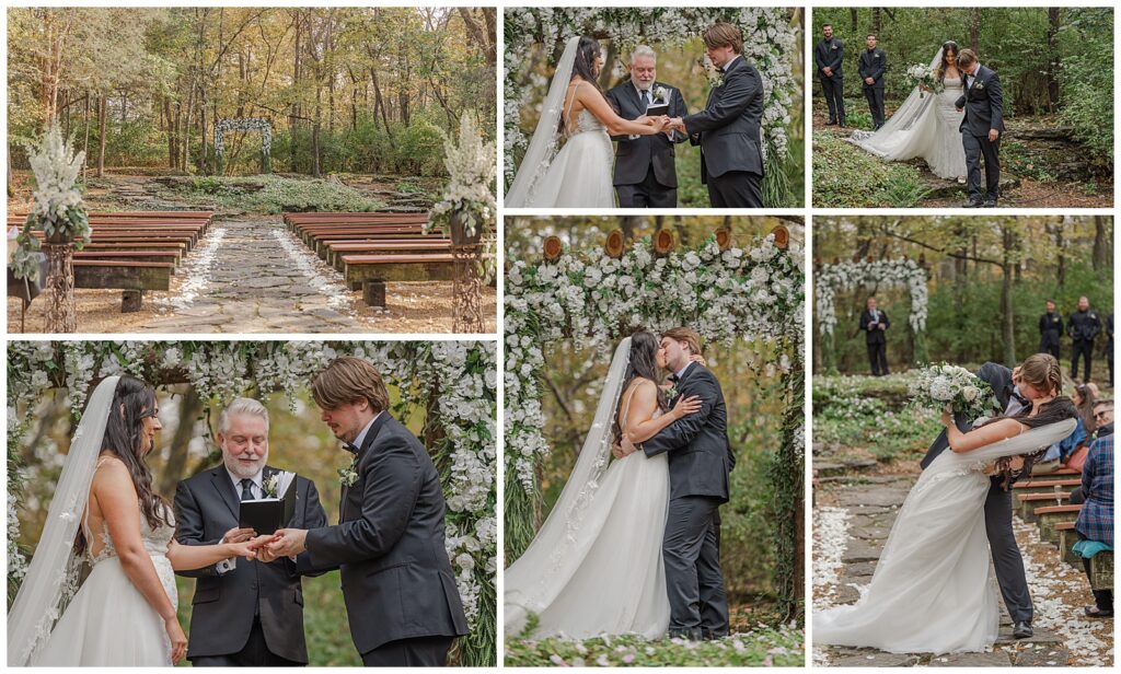 Fall wedding at The Wedding Woods | Photography by Michelle | ceremony photos