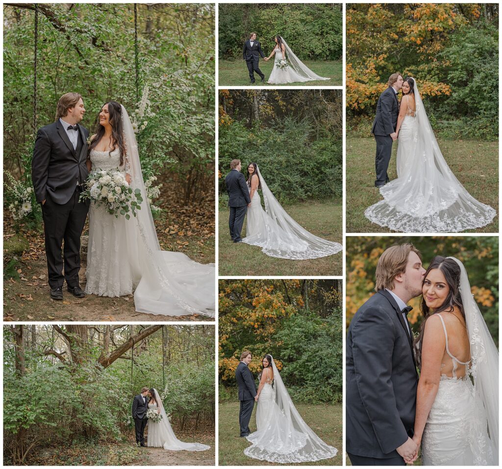 Fall wedding at The Wedding Woods | Photography by Michelle | bride and groom portraits