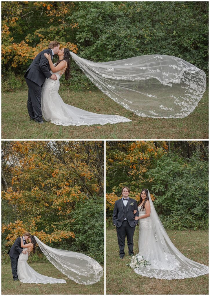 Fall wedding at The Wedding Woods | Photography by Michelle | bride and groom portraits