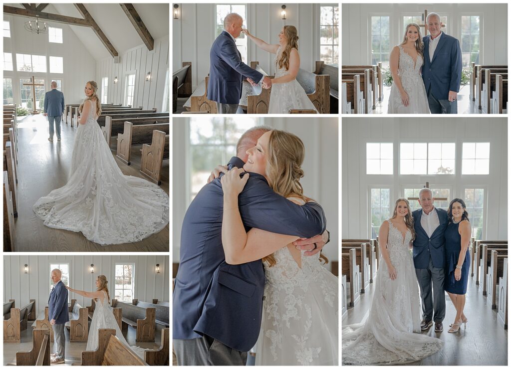 Fall wedding | The Venue at Birchwood | Photography by Michelle | Daddy and daughter first look photos