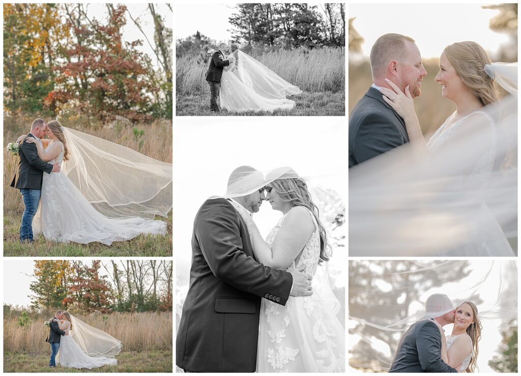 Fall wedding | The Venue at Birchwood | Photography by Michelle | Bride and Groom portraits