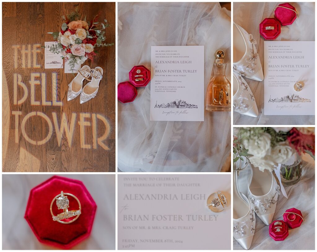 Elegant wedding at The Bell Tower | Nashville, TN | detail photos