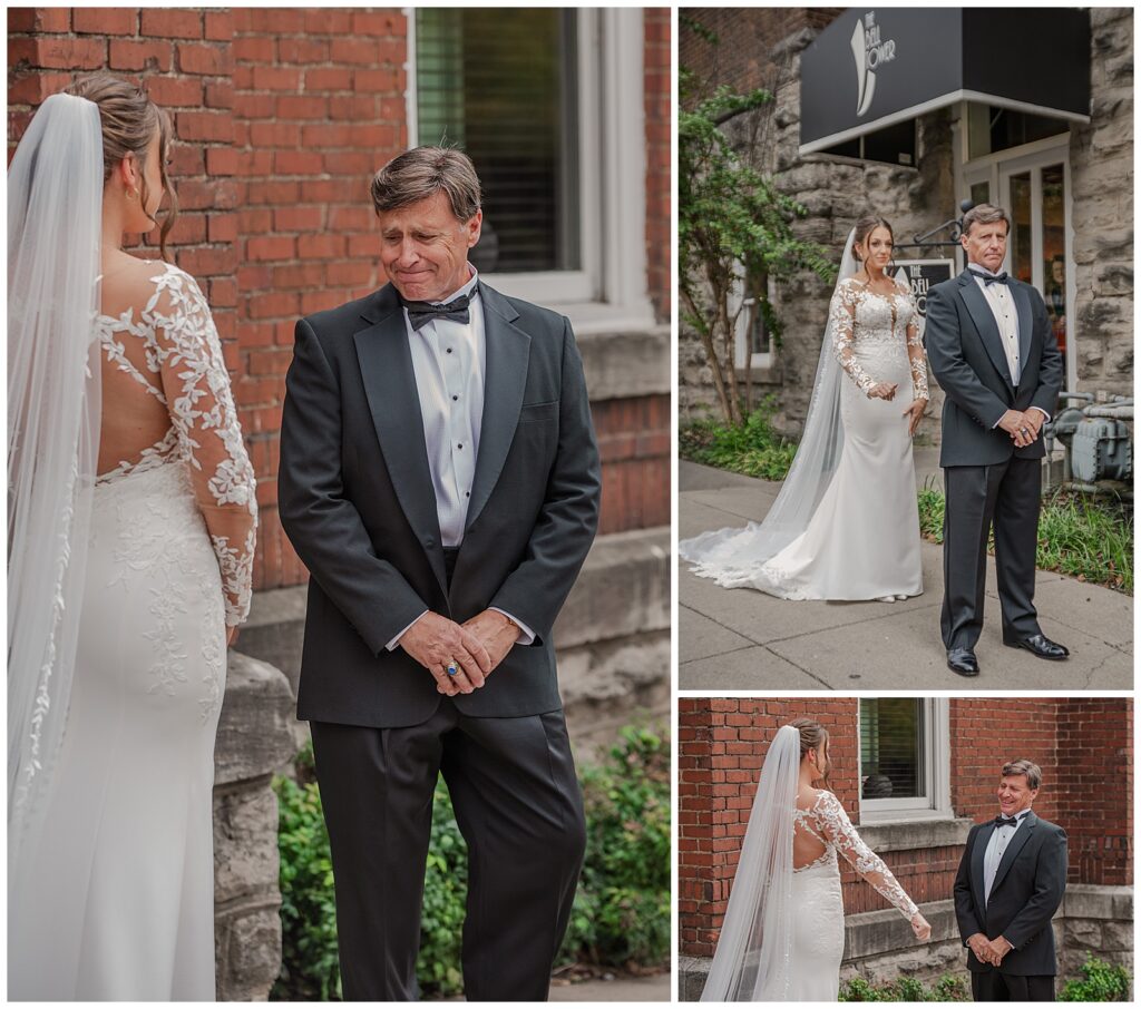 Elegant wedding at The Bell Tower | Nashville, TN | first look with dad