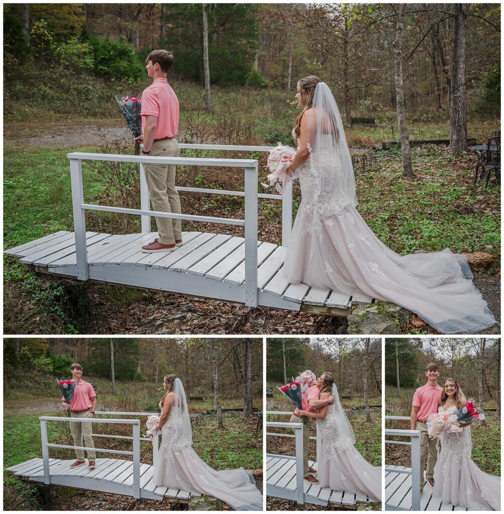 Fall wedding at Laurel Ridge Farm | Gallatin, TN | first look with brother