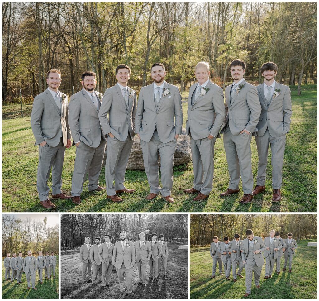 Fall wedding at Twisted Cedar Farms | Lebanon, TN | Photography by Michelle | Bridal party portraits