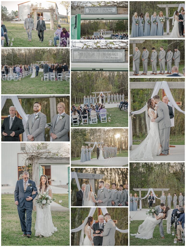 Fall wedding at Twisted Cedar Farms | Lebanon, TN | Photography by Michelle | ceremony photos