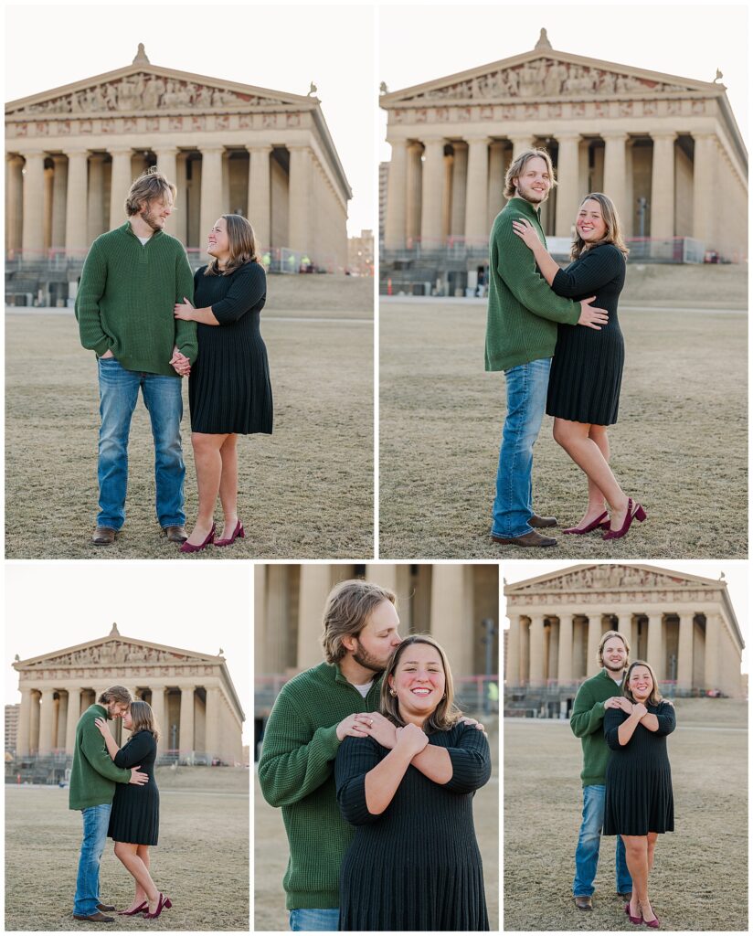 Winter Engagement session at Centennial Park | Nashville, TN 