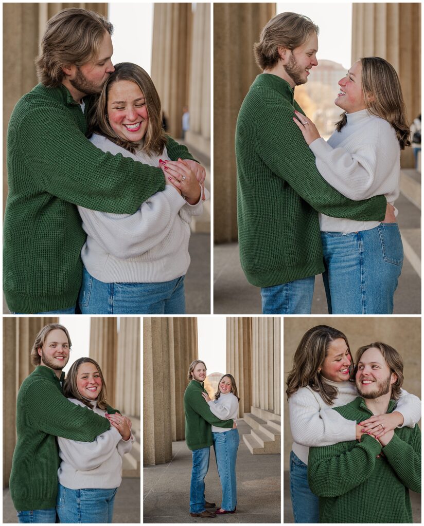 Winter Engagement session at Centennial Park | Nashville, TN 