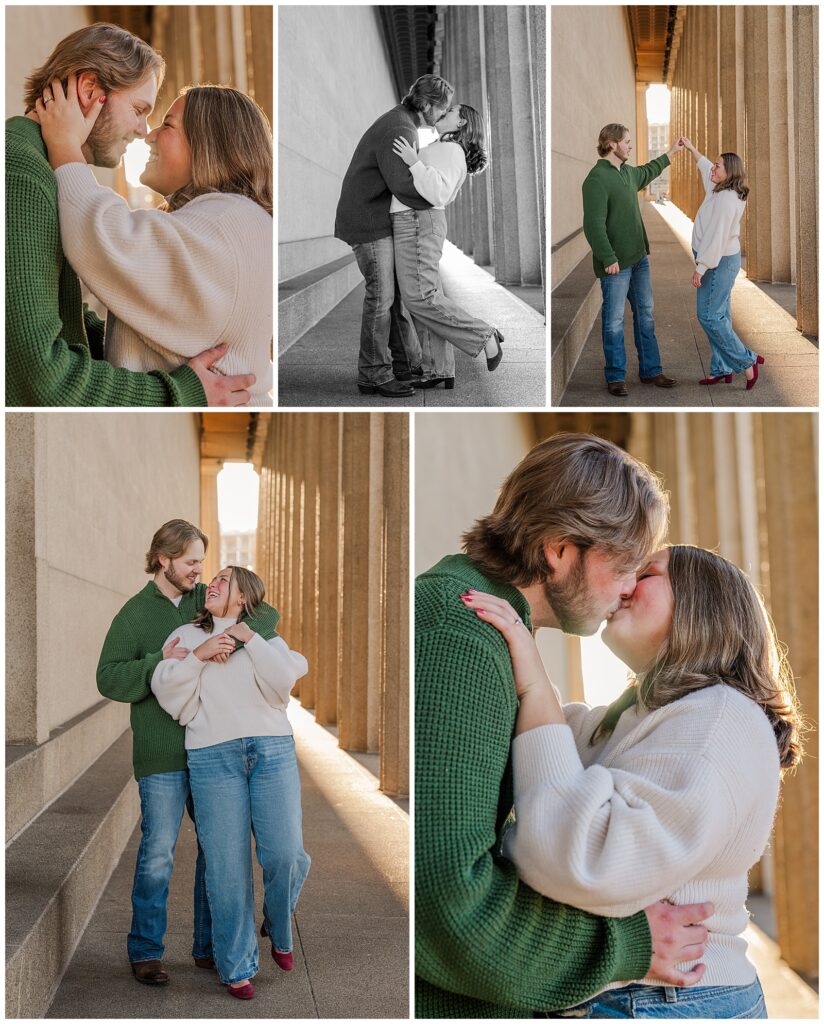 Winter Engagement session at Centennial Park | Nashville, TN 