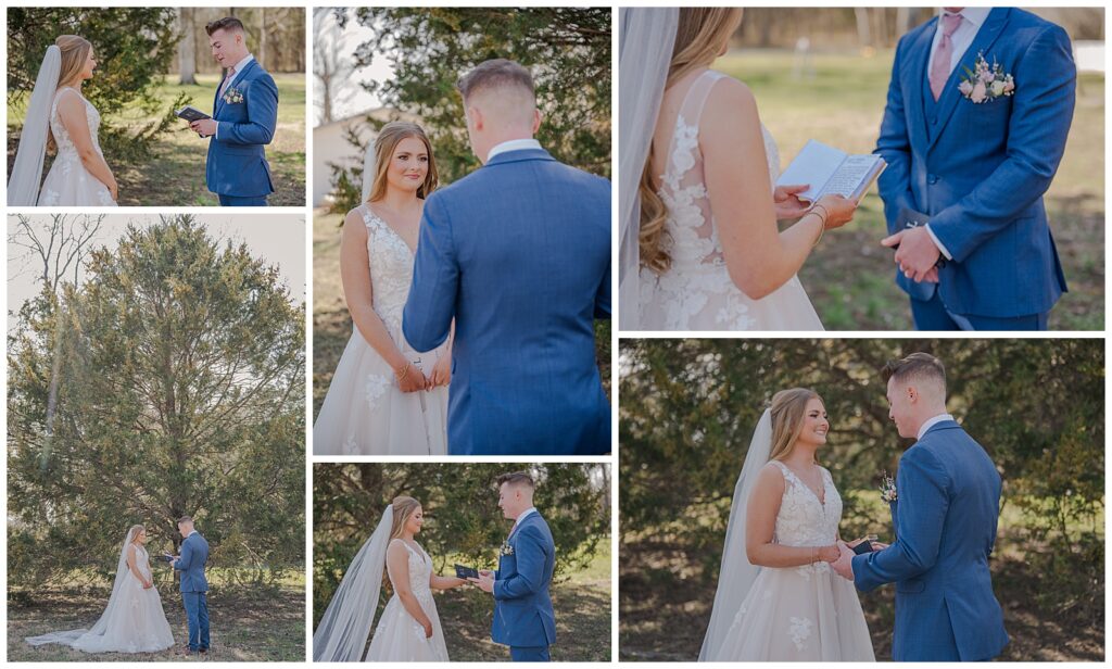 Spring wedding at Iriswoods | Bride and groom portraits