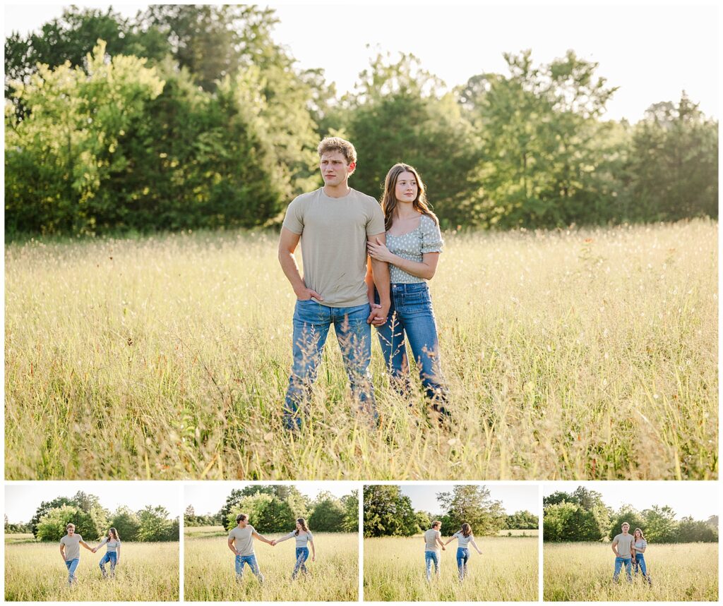 Summer engagement session photos | in a field | Lebanon, TN