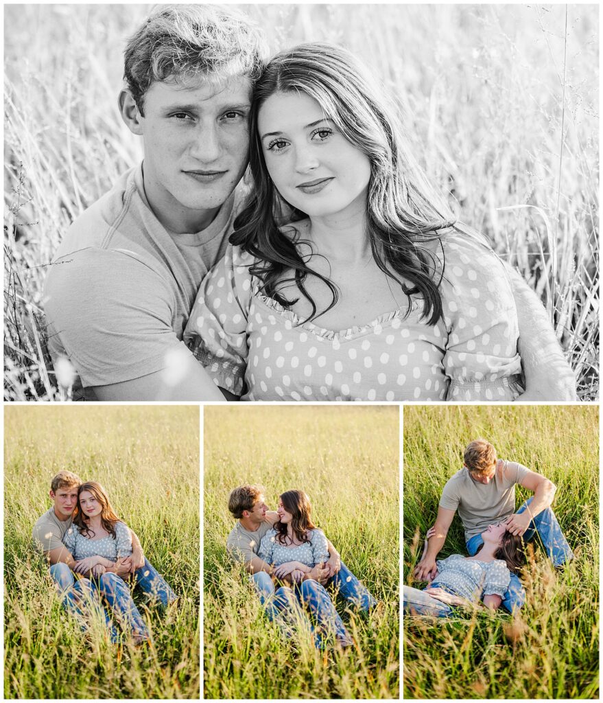 Summer engagement session photos | in a field | Lebanon, TN